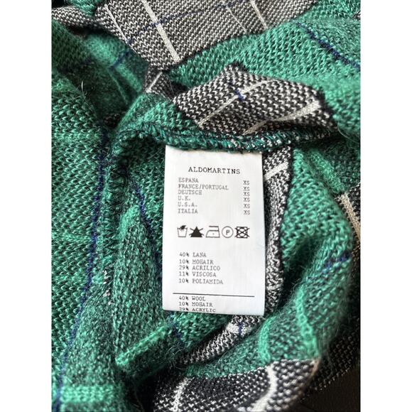 Anthropologie Aldo Martins Plaid Mohair Wool Sweater Dress Womens XS Chic Office - Picture 11 of 13